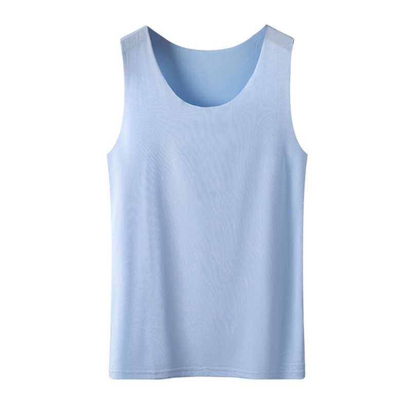 Dasbsug Nữ Mùa Hè Băng Lụa Liền Mạch Cho Xe Tăng Top Cơ Bản Không Tay Cổ Tròn Racerback Thể Thao Áo Sơ Mi Mỏng Trơn C