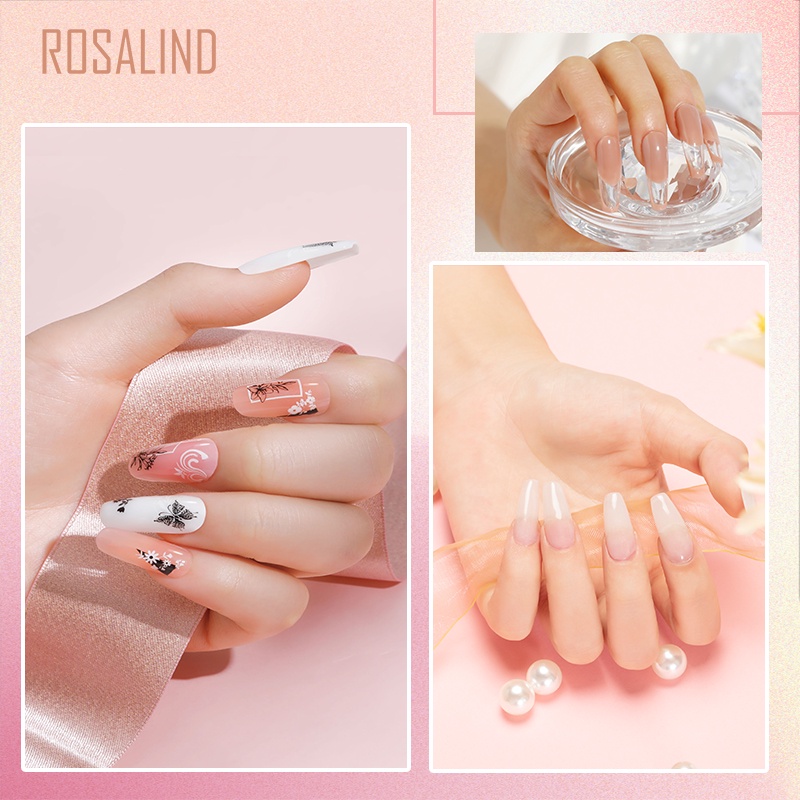 Ảnh Rosalind Poly Nail Gel Nối Dài Ba Lan Xây Dựng Nhanh Lâu Dài Acrylic Móng Tay Giả Pha Lê Lấp Lánh UV Poly Nail Gel Ba Lan 2