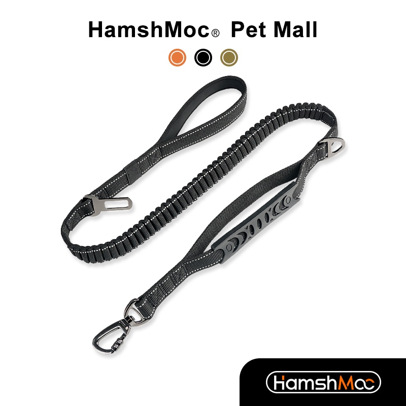 HamshMoc Phản Quang Dây Xích Thú Cưng Co Giãn Dây Dẫn Chó Mạnh Mẽ Chống Trầy Xước Với Tay Cầm Điều Khiển Dễ Dàng Cho Chó Nhỏ Vừa Lớn Phụ Kiện Đi Bộ