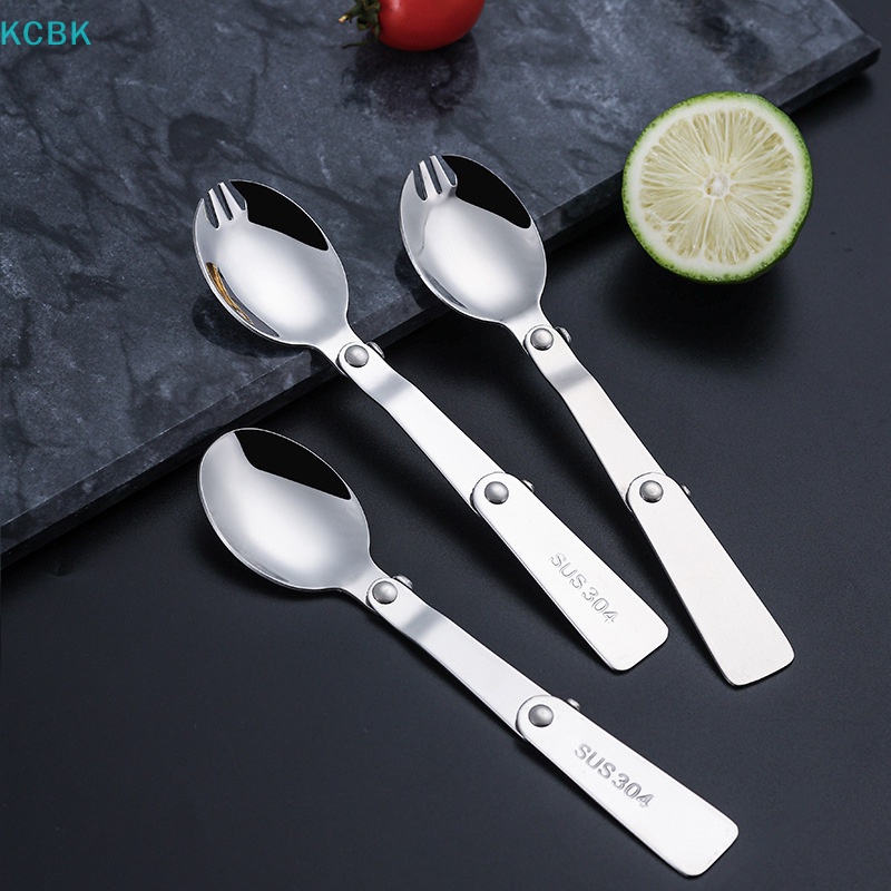 Bộ Muỗng Nĩa Gấp Gọn Bằng Thép Không Gỉ 304