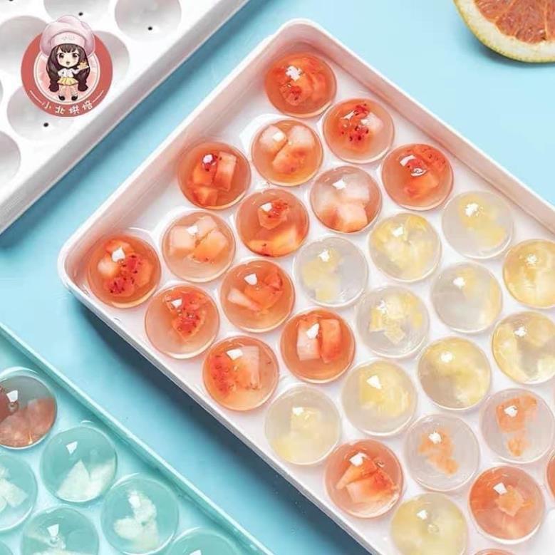 Khay làm đá 33 viên tròn chuyên làm đá , làm thạch