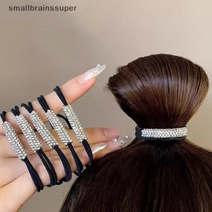 Set 1 / 5 Dây Buộc Tóc Co Giãn Đính Đá Lấp Lánh Thời Trang Cho Nữ sbs