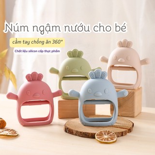 Gặm Nướu cho bé khi Mọc Răng Silicone Thiết Kế Hình Gà Con Dày Dặn Chống Rách An Toàn Dễ Vệ Sinh