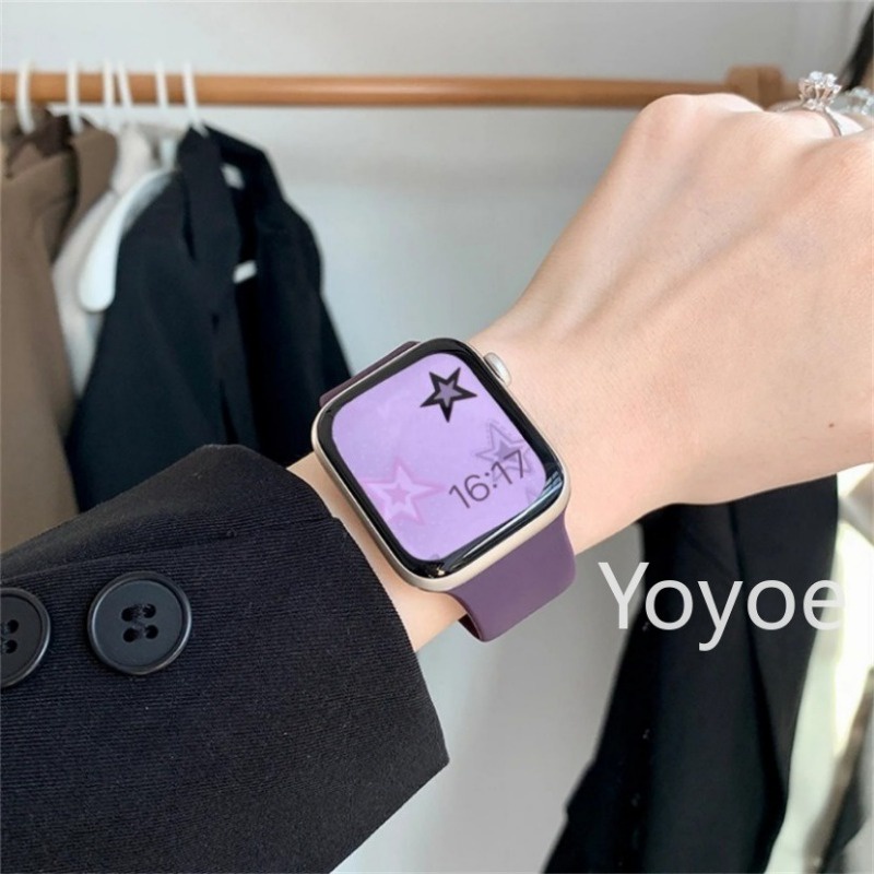 Dây Silicone Thay Thế Cho ĐồNg Hồ Apple Watch Ultra 2 49mm Series 9 45mm 41mm 44mm 40mm 42mm 38mm iWatch serie 8 Ultra 7 SE 6 5 3