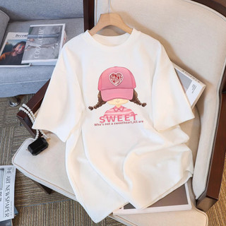 HIIXIIVI Áo thun unisex tay ngắn nam nữ cổ tròn baggy in độc đáo cặp đôi