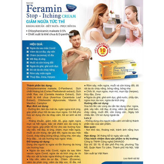 KEM BÔI CHỐNG NGỨA FERAMIN STOP- hỗ trợ trị chàm, giảm ngứa, phục hồi da, ngăn ngừa kích ứng hiệu quả tức thì