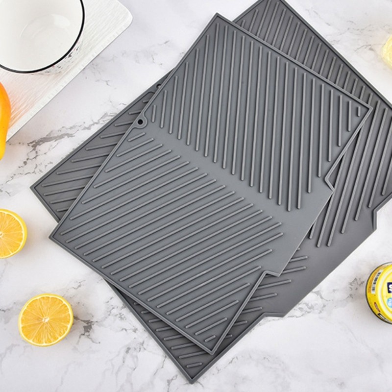Inste Thảm thoát nước chống trượt bằng silicon bền bỉ Thảm thoát nước bằng silicon chịu nhiệt với thiết kế chống trượt Thảm thoát nước bát đĩa