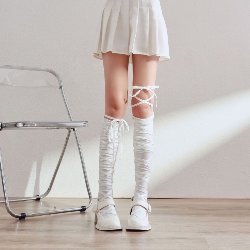 DASBSUG Tất cosplay anime nữ, quấn đầu gối, vớ dài boot