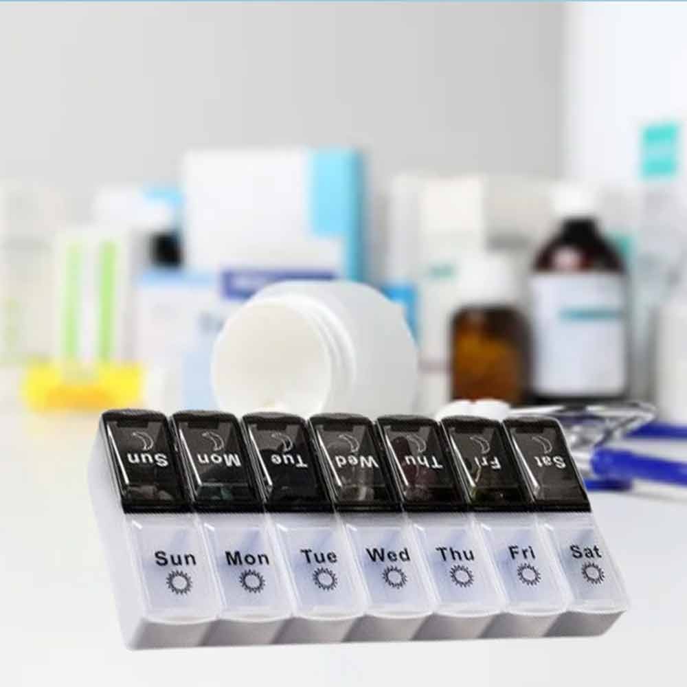 14Slot 7Day Pill Box Dispenser Medicine AM/PM Medication Organiser Week Case