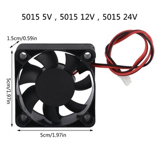 EZ Speed 5015 5V 12V 24V Quạt Turbo Làm Mát Không Chổi Than Cho DC Cooler Blower Blac