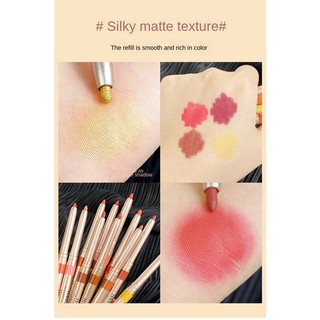 [Aliennbenson] Chì Kẻ Viền Môi hanqian Màu Lì Tự Động Xoay Không Phai Màu Dưỡng Ẩm Chống Thấm Nước Lâu Trôi