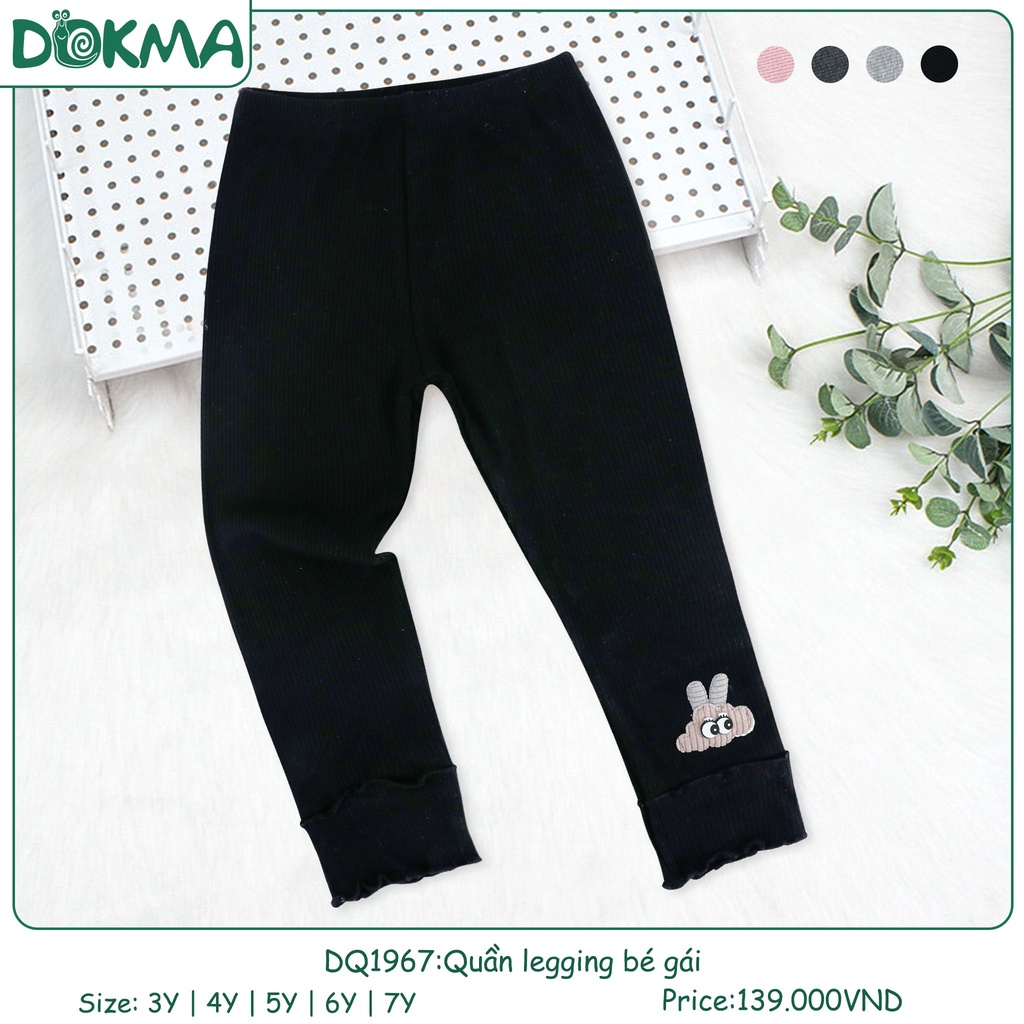 (11-23kg) Quần Legging Gân Tăm Dày Dặn Bé Gái Dokma DQ1967, DQ2315