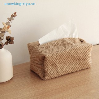 Unewtyu Hộp Đựng Khăn Giấy Bằng Vải Lanh cotton Phong Cách Bắc Âu
