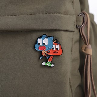 Hoạt Hình Ghim Cài Ba Lô / Ba Lô Bằng Kim Loại Họa Tiết Hoạt Hình comedy the amazing world of gumball Men Làm Quà Tặng Bạn Bè