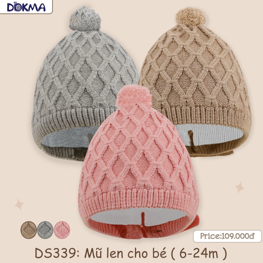 [Dokma] Mũ Len Lông Cừu Cho Bé Dokma Mã DS339, Mũ Len Cho Bé Dokma DS335