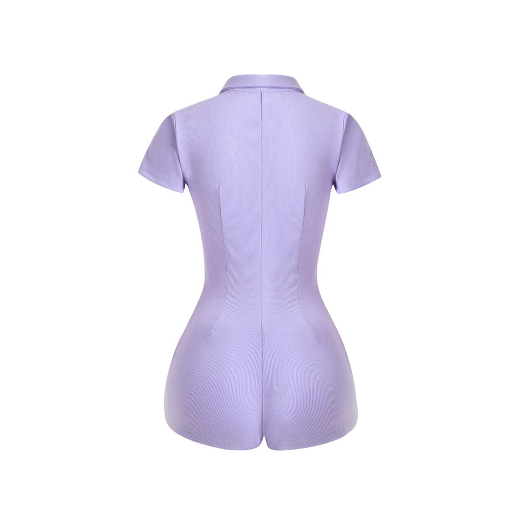 Ảnh Bestie Buttons Front Playsuit - Jumpsuit thun tay ngắn nút gài trước ngực 3