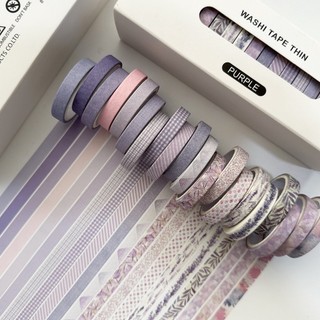 Hộp Băng Keo washi Mỏng 7mm * 3M Phong Cách vintage Dùng Trang Trí Sổ Tay