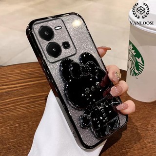 ốp lưng vivo y35 Ốp Điện Thoại Silicon Mềm Mạ Điện Họa Tiết Thỏ Lấp Lánh Chống Rơi Cho vivo y35