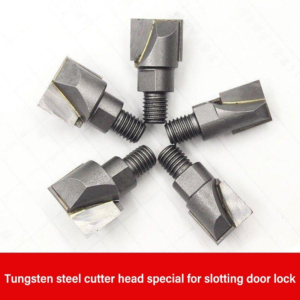 Wanyedi Khóa Cửa Gỗ Khe Cắt, Vít Thread 10mm Shank CNC Đáy Làm Sạch Router Bit, 16-30mm Thép Vonfram Chế Biến Gỗ Dụng Cụ Cắt