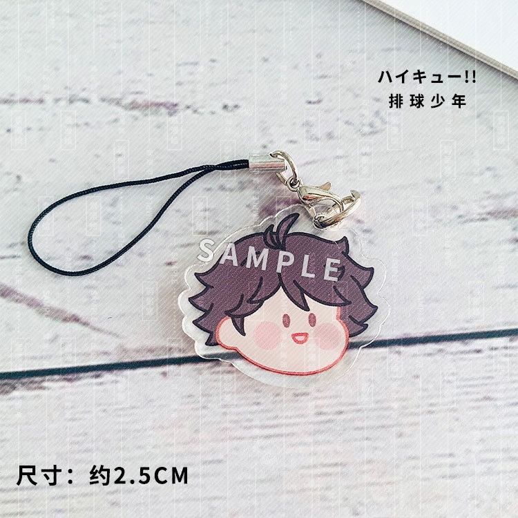 Mặt Dây Treo Điện Thoại HAIKYUU Hyuga Hinata Kageyama Toru Kawaji Takayumi Sugawara Taka mica móc khóa anime