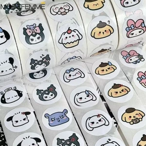 SANRIO Bộ 200 Nhãn Dán Tự Dính Họa Tiết Hoạt Hình Dễ Thương Trang Trí Sách / Túi Quà / Phong Bì Đám Cưới