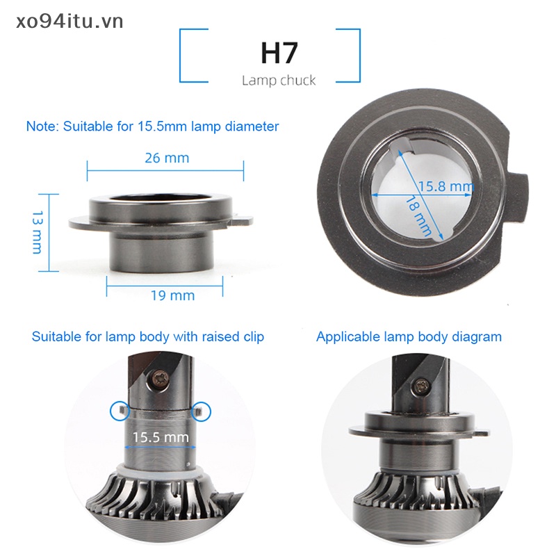 XOITU Cho V7-9005 / 9006 / 9012 / H11 / H7 / H4 / H3 / H1 Kẹp Giữ Đèn LED Ô Tô Đèn Pha Bóng Đèn Đế Adapter Ổ Cắm Giá Đỡ VN