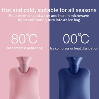 Túi đựng nước nóng RISEDOT, Bình nước nóng làm dịu đau 1 / 2L, Dày mềm Gói nóng nước nóng Pad cổ vai