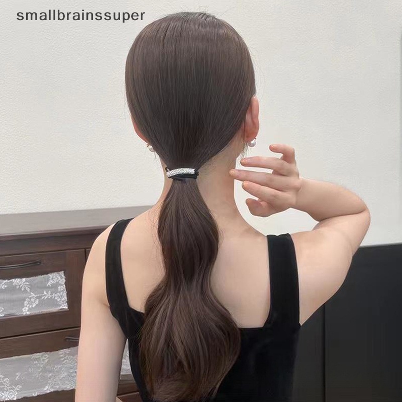 Set 1 / 5 Dây Buộc Tóc Co Giãn Đính Đá Lấp Lánh Thời Trang Cho Nữ sbs