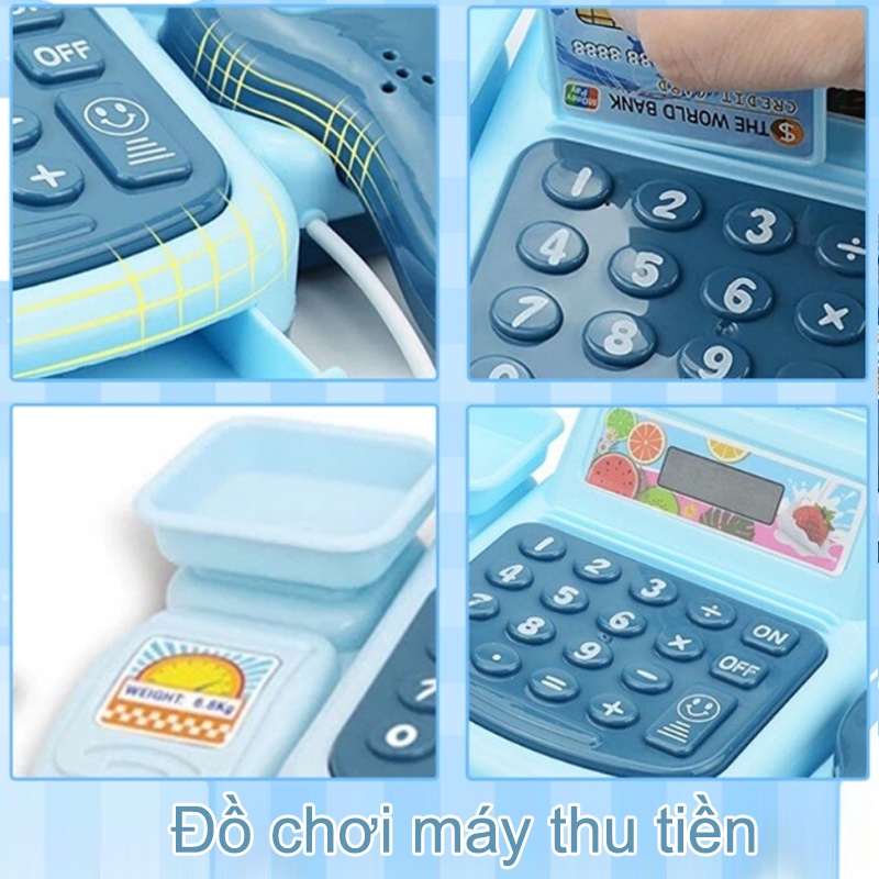 Bộ Đồ Chơi Máy Tính Tiền Siêu Thị, Tính Tiền Mô Phỏng,Trẻ Em Có Thể Bán Buôn Giả Vờ Chơi Quà Tặng Giáng Sin