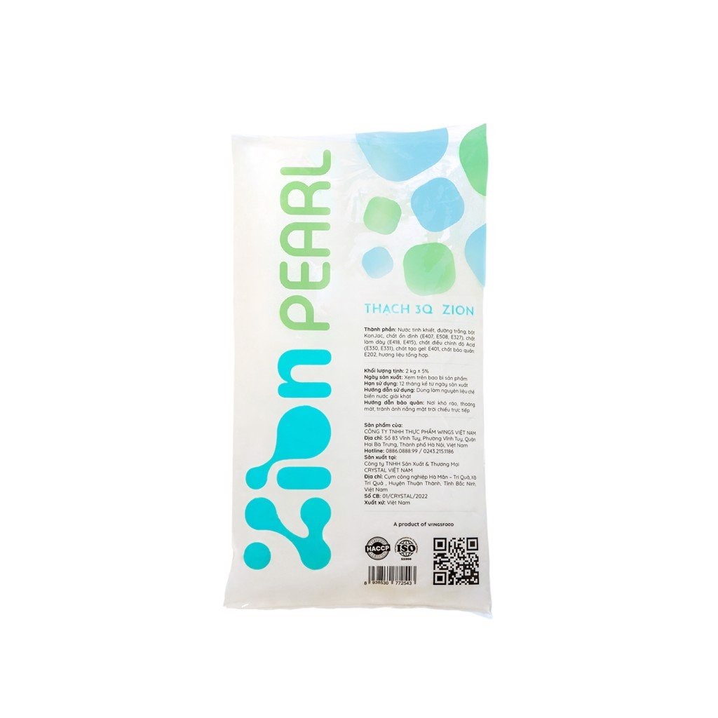 Trân châu 3Q Zion - BỊCH 2KG - topping trà, trà sữa