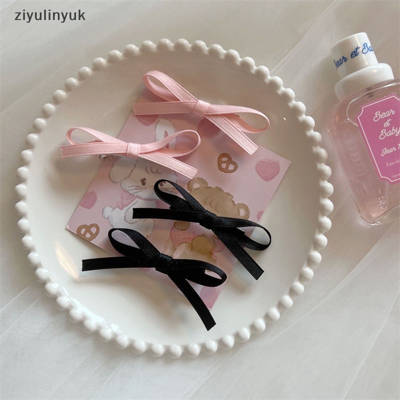Set 2 Kẹp Tóc Nơ Ruy Băng Mini Cho Nữ
