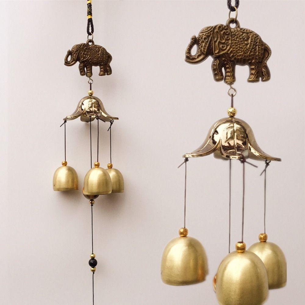 Chuông gió NKSFX, Chuông đồng Trang trí treo cổ điển, Nhà DIY Mặt dây chuyền sáng tạo Chuông gió