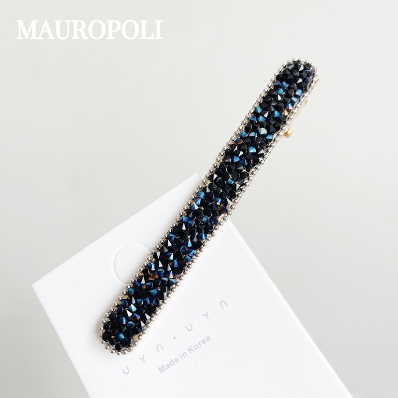 Mauropoli [Sẵn sàng] Kẹp tóc kim cương giả nữ Dongdaemun Hàn Quốc Cọc đơn giản Chuỗi hạt kim cương Phụ kiện tóc Nổ Clip mỏ vịt Kẹp bên