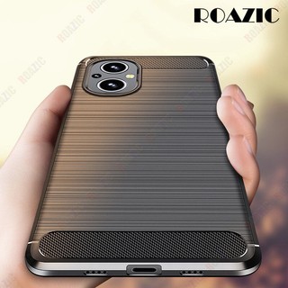 Dành cho OPPO Reno 8Z 5G / Reno 7Z 5G Ốp điện thoại sang trọng Slim Reno 11F 5G [Chống vân tay bằng sợi Carbon] Vỏ giáp mềm Vỏ bảo vệ chống sốc Reno8 Z / Reno7 Z 5G