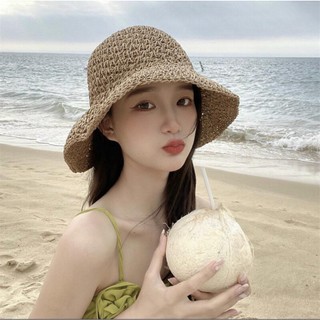 Mũ cói 2 màu mềm handmade vintage thắt dây đằng sau siêu xinh SONBEẢUTY