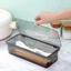 Hộp đựng muỗng đũa có nắp đậy màu nâu xám đa năng tiện dụng 27x12x7cm