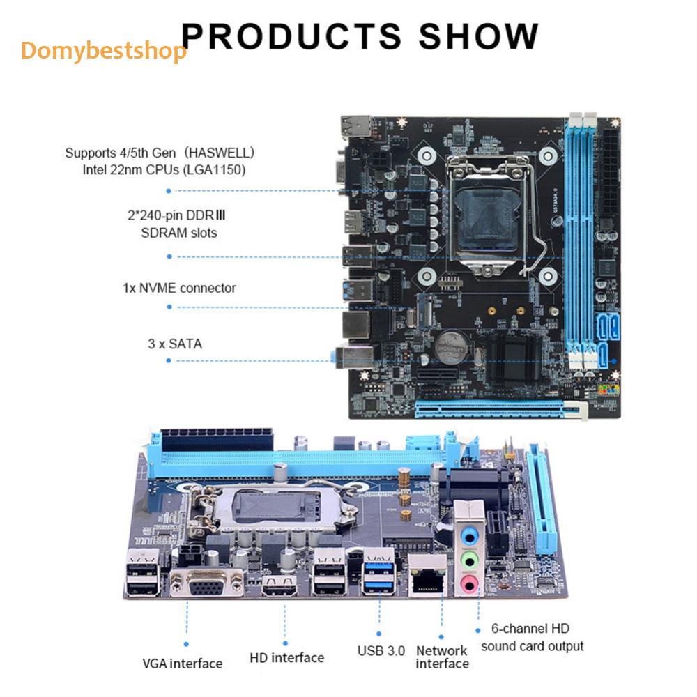 Bo Mạch Chủ H81 Giao Diện Micro-ATX LGA1150 VGA + Cổng HDMI-Compatible ...