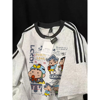 HIIXIIVI Áo Thun Unisex Cotton Tay Ngắn Cổ Tròn In Độc Đáo Cặp Đôi Tee