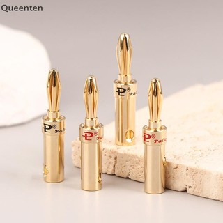 Queenten 2 Chiếc Đồng Đeo Chéo Chuối Loa Cắm Kết Nối Bộ Chuyển Đổi Âm Thanh Chuối Kết Nối Cho Loa Dây Khuếch Đại QT