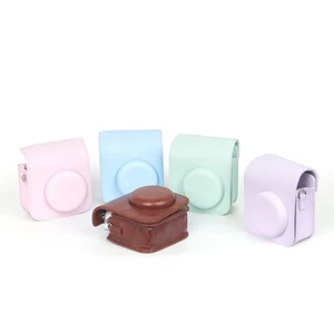 Bao da WU PU + Dây đeo có thể tháo rời cho máy ảnh phim Mini12 Instants