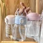 Bình Nước GAVESTO, Ống Hút Và Nắp 400ML Cốc Sippy Trẻ Em, Cốc Nước Giải Khát Hoạt Hình Trong Suốt Sáng Tạo Cho Bé Ăn