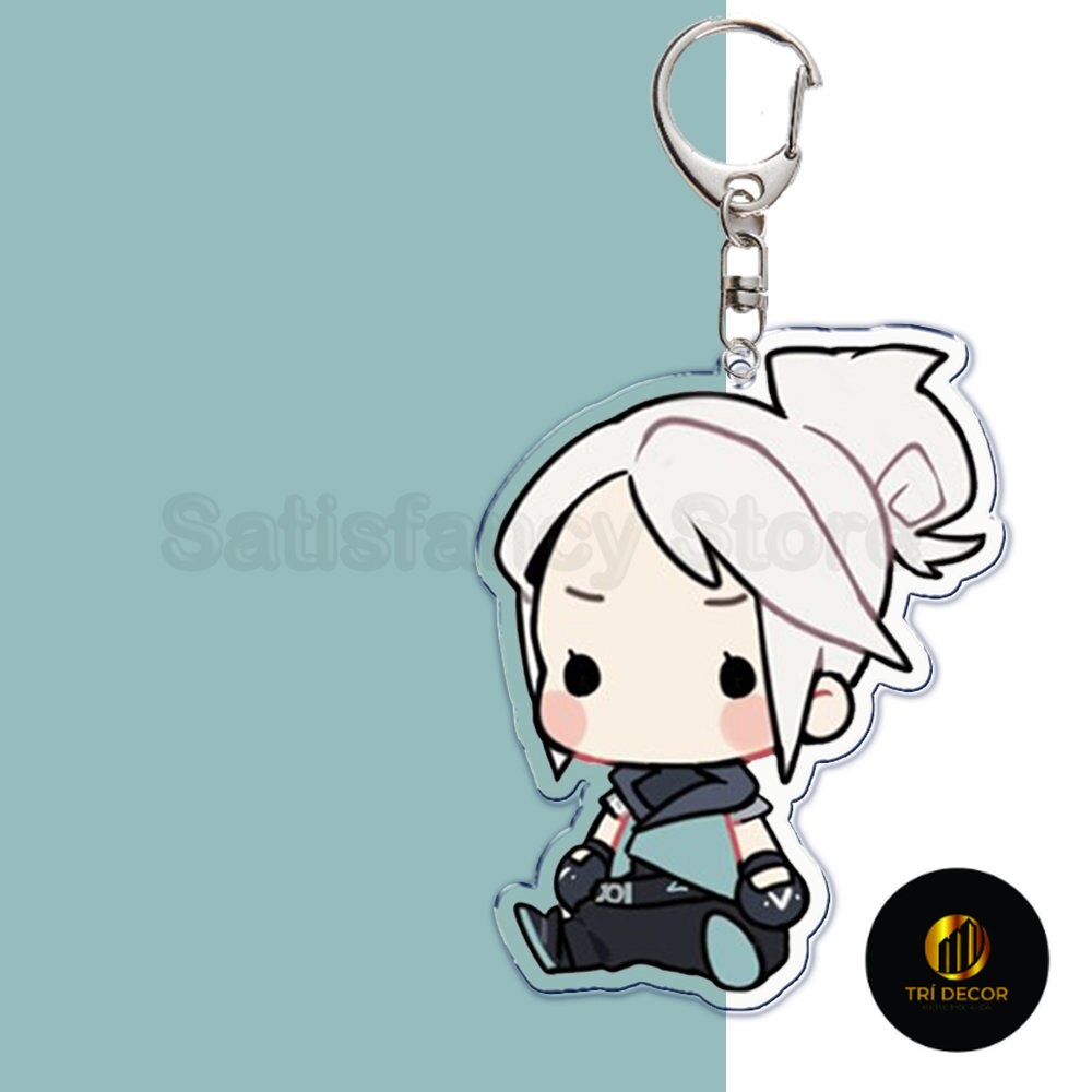 Móc khóa Anime Valorant , Móc Chìa Khóa Chaveiro Hoạt Hình Dễ Thương Trò Phụ kiện trang trí túi xách balo