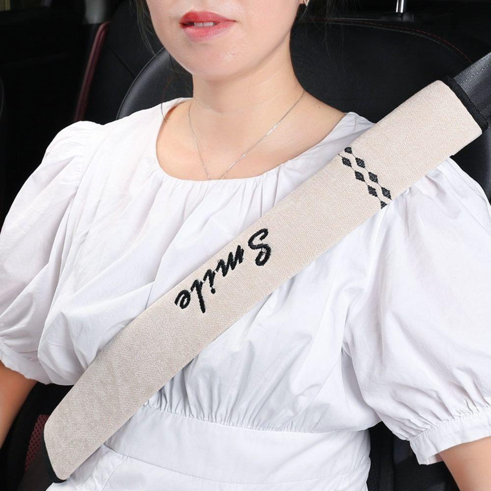 SUNKISSD Dây đai an toàn ô tô, Bảo vệ vai ấm cúng Dây an toàn ô tô Miếng đệm vai, Bảo vệ vai Chenille có thể điều chỉnh đa năng Trẻ em