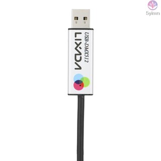 Lixada USB to DMX Interface Adapter LED DMX512 Computer PC Stage Lighting Controller Dimmer Cable for Theater Lighting Control