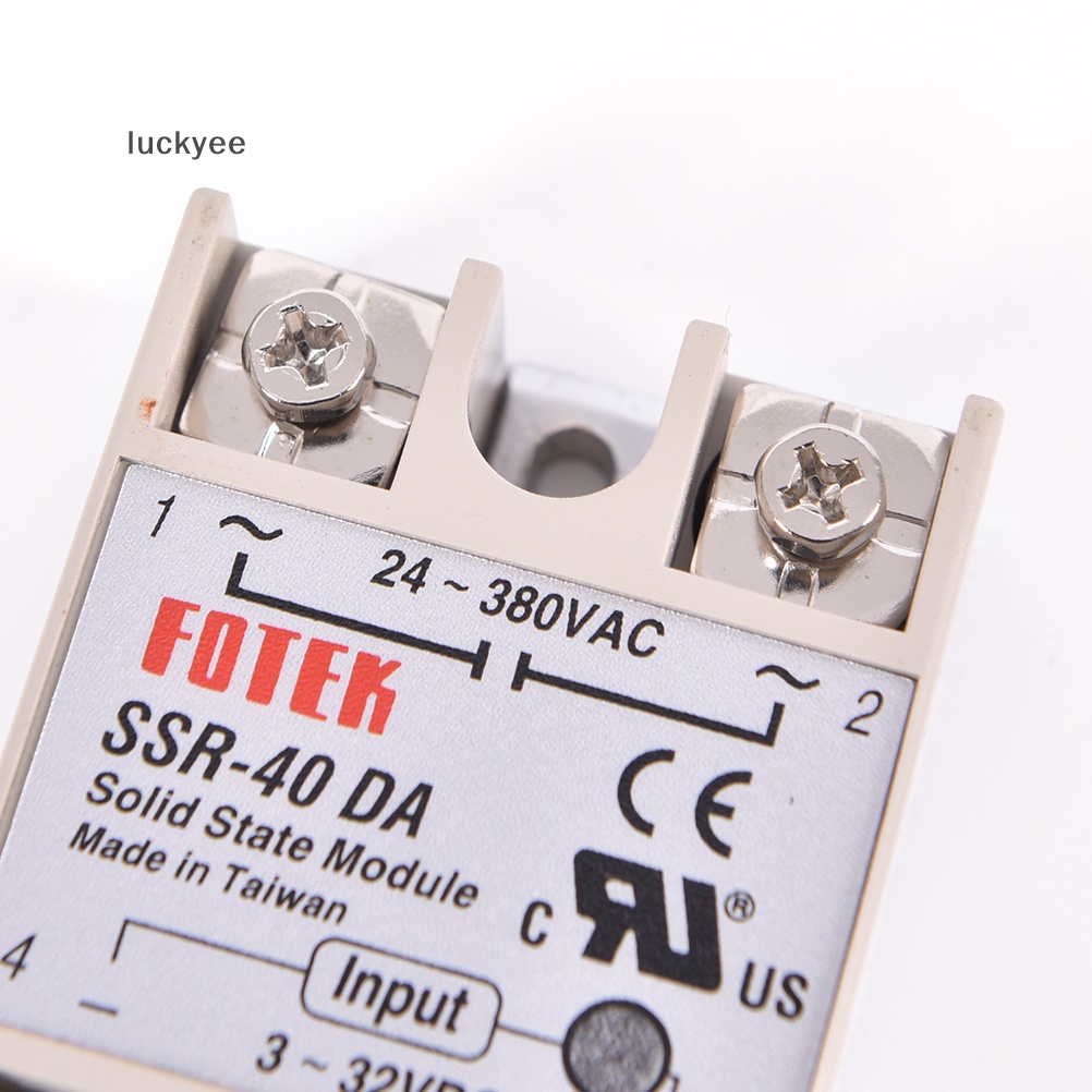 Luckyew Rơle trạng thái rắn công nghiệp SSR 40A có cờ bảo vệ SSR-40DA 40A điều khiển AC TQ