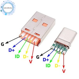 Ulovebsby Dây Cáp Sạc Nhanh type-c usb 65w 5a 5pin Pwm + type a 6Pin usb otg Chất Lượng Cao diy vn