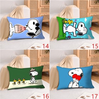 Vỏ gối hình chữ nhật Snoopy Vỏ gối Polyester in một mặt Vỏ gối Sofa Đệm trang trí nhà cửa (Không có lõi)