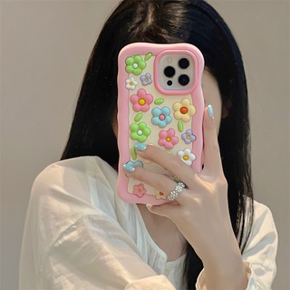 Ôp Điện Thoại Silicon Dẻo Họa Tiết Hoa 3d Nhiều Màu Thời Trang Cho iphone 15 pro max 14 pro max 13 pro max 12 pro max Ốp