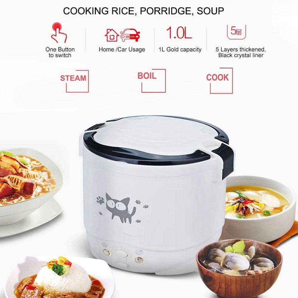 YMIFI MultiCooker, Dành Cho Xe Tải Nhà Nồi Cơm Điện 12V 24V 220V, Nồi Canh Mini Cháo Máy Nấu Ăn Chảo Nồi Cơm Điện Hộ Gia Đình