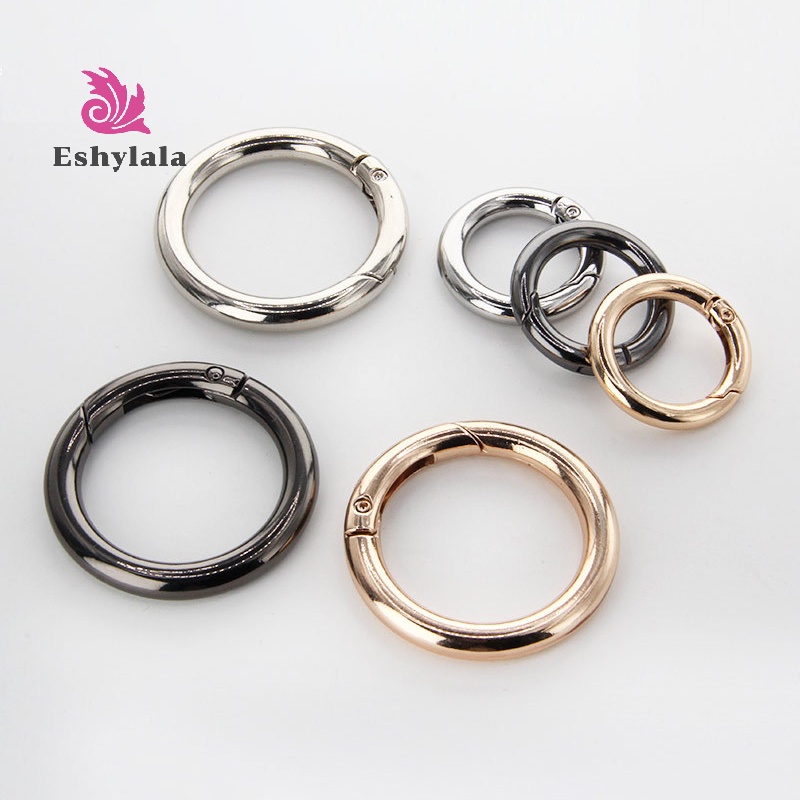 Cổng lò xo O Ring Móc khóa có thể mở được Chìa khóa Túi da Túi xách Dây đai Bộ phận dây đeo Mặt dây chuyền Khóa Snap Clasp Clip Móc kích hoạt [MỚI]